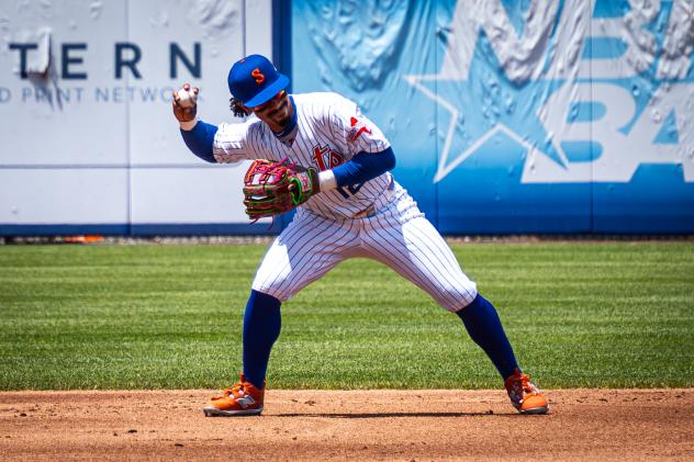 Francisco Lindor with the Syracuse Mets