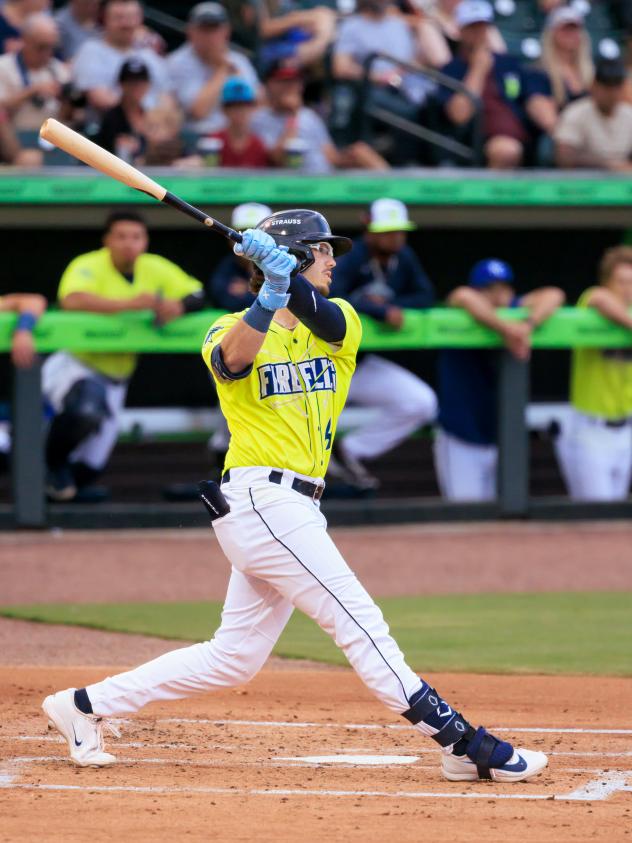JC Vanek swings away for the Columbia Fireflies