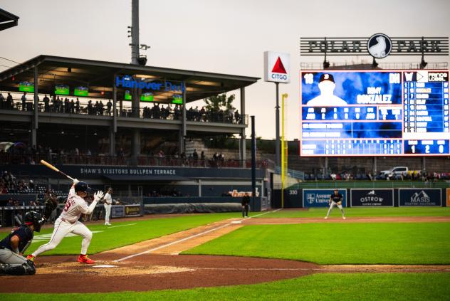 Infielder Romy Gonzalez at bat for the Worcester Red Sox