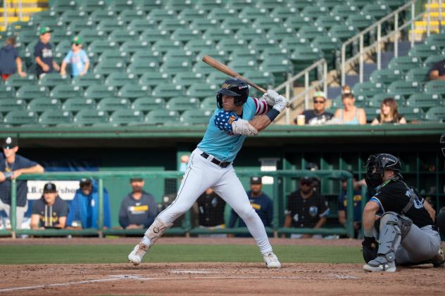 Montgomery Biscuits at bat