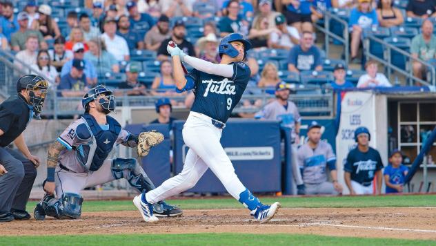 Tulsa Drillers' Chris Newell in action