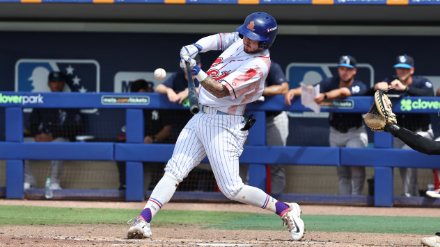 St. Lucie Mets' Chase Meggers at bat