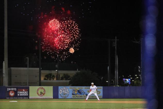 Biloxi Shuckers amid fireworks on game night