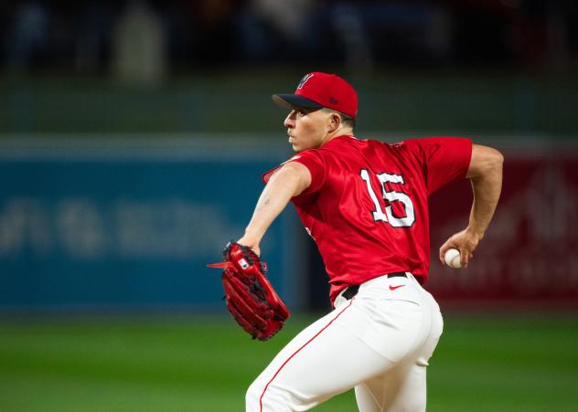 Worcester Red Sox pitcher Tyler Uberstine