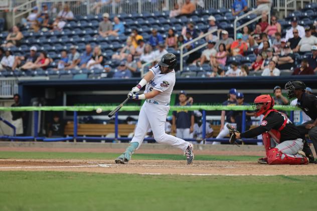 Biloxi Shuckers first baseman Blake Burke