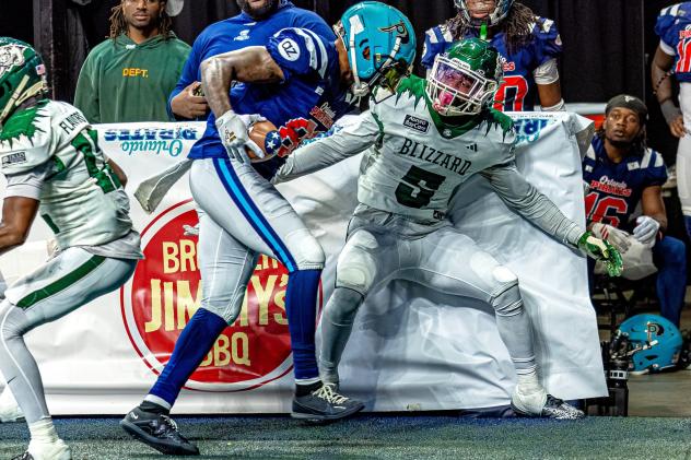 Orlando Pirates wide receiver Nyqwan Murray with the ball against the Green Bay Blizzard