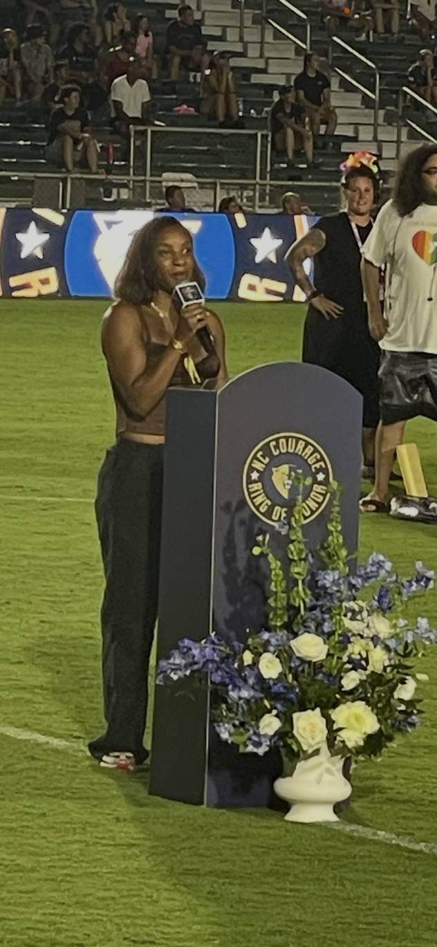 Crystal Dunn is honored by the North Carolina Courage
