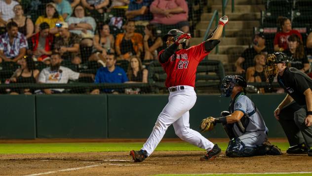 Hickory Crawdads' Pablo Guerrero on game night