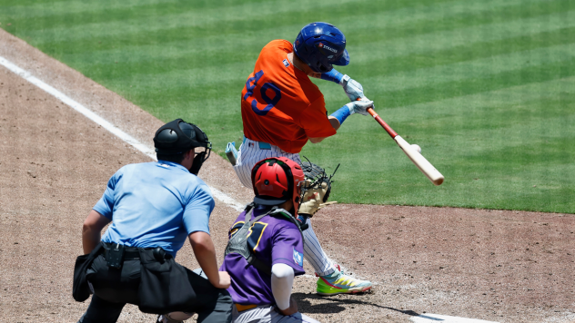 Trey Snyder of the St. Lucie Mets at bat