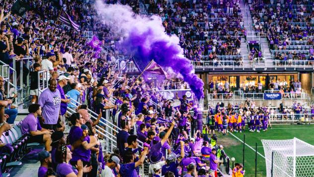 Louisville City FC fans enjoy a match