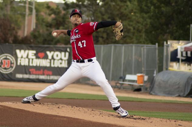 Fargo-Moorhead RedHawks pitcher Edinson Batista