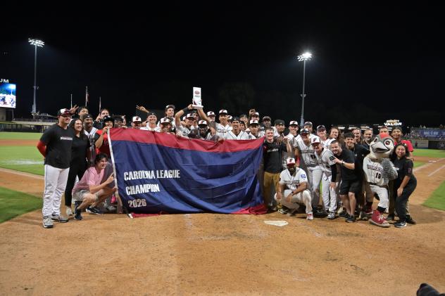 Fayetteville Woodpeckers celebrate the Carolina League Championship