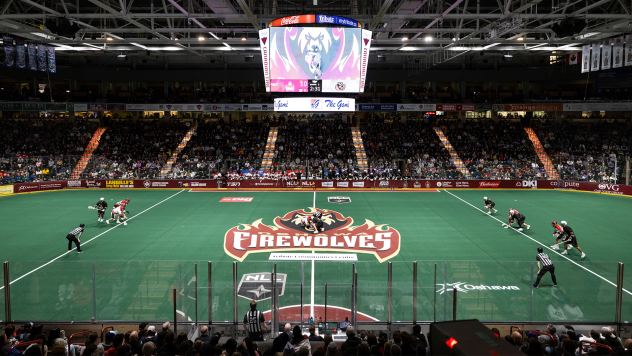 An Oshawa Firewolves game at the Tribute Communities Centre