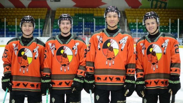 Prince Albert Raiders orange Truth and Reconciliation jerseys