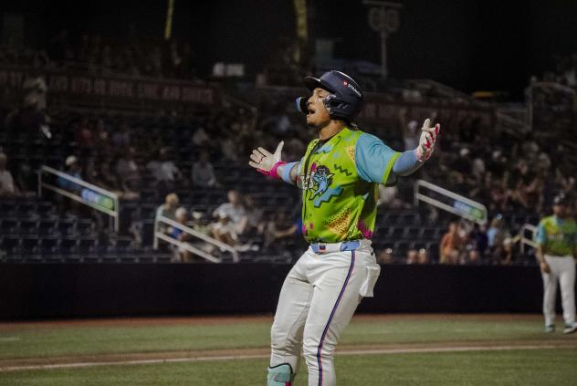 Pensacola Blue Wahoos infielder Juan Matheus