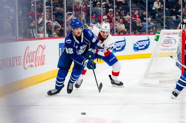 Syracuse Crunch defenseman Tomas Kralovic vs. the Laval Rocket