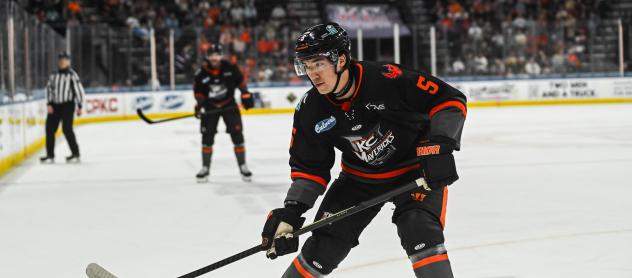 Forward Tyler Schleppe with the Kansas City Mavericks