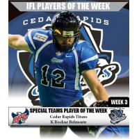 IFL Special Teams Player of the Week Rockne Belmonte