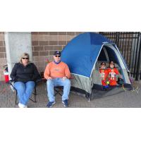 Czark Family Camps out for Ducks Tickets