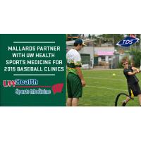 Mallards Partner, UW Health Sports Medicine Baseball Clinics