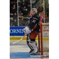 Travis Fullerton of the Elmira Jackals vs. Wheeling Nailers