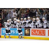 San Antonio Rampage Celebrate Goal vs. Adirondack Flames