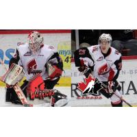 Zach Sawchenko and Brett Howden of the Moose Jaw Warriors