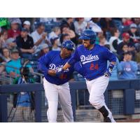 Ali Solis of the Tulsa Drillers Rounds the Bases
