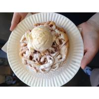 Funnel Cake with Ice Cream