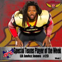 Iowa Barnstormers Linebacker Javicz Jones