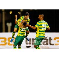 Tampa Bay Rowdies Celebrate a Goal vs. Jacksonville Armada FC