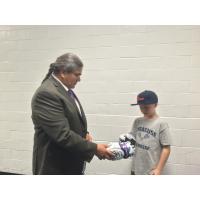 Rochester Knighthawks Owner Curt Styres and Hayden Hobbs