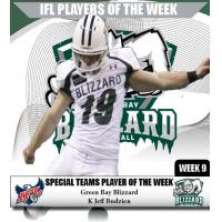 Green Bay Blizzard Kicker Jeff Budzien