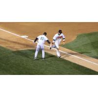 Bryan Sabatella of the Long Island Ducks Rounds the Bases