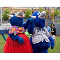 Tulsa Drillers Mascot Hornsby with his Mother