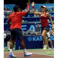 Martina Hingis and Leander Paes of the Washington Kastles