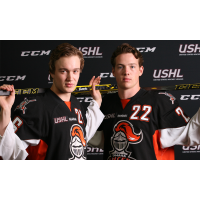 Jakob Forsbacka-Karlsson and Jimmy Schuldt of the Omaha Lancers