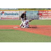Sam Eberle of the Florence Freedom Slides into Second