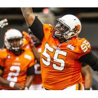 Offensive Lineman Jermarcus Hardrick with the B.C. Lions