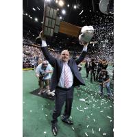 Edmonton Rush GM/Head Coach Derek Keenan Celebrates Championship