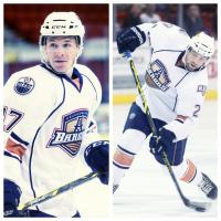 RW Andrew Miller and D Brad Hunt of the Oklahoma City Barons