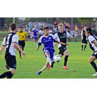 Carlos Alvarez of the Charlotte Independence vs. the Pittsburgh Riverhounds