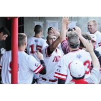 Steve Carrillo Receives Congratulations of Florence Freedom Teammates