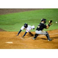 Osvaldo Duarte of the Greenville Astros Slides in with the Winning Run