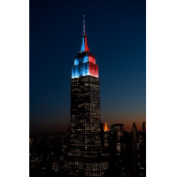 Empire State Building Lit up for New York Derby