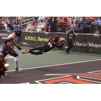 Orlando Predators WR Brandon Thompkins Leaps for a Score vs. the New Orleans VooDoo