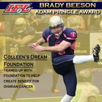 IFL Adam Pringle Award Winner Brady Beeson