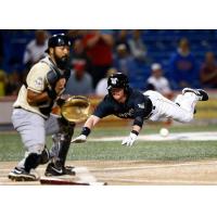 Outfielder Jake Luce with the Wichita Wingnuts