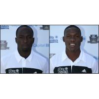 Harrisburg City Islanders Forward Craig Foster and Defender Shaquille Dyer