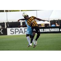 Emmanuel Adjetey of the Charleston Battery vs. Sunny Janeof the Wilmington Hammerheads